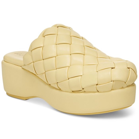 CIRCUS by Sam Edelman Julieta Yellow Clogs Size US 8 Pineapple Weave - Picture 3 of 9